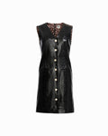 Anne Klein Leather Vest Dress