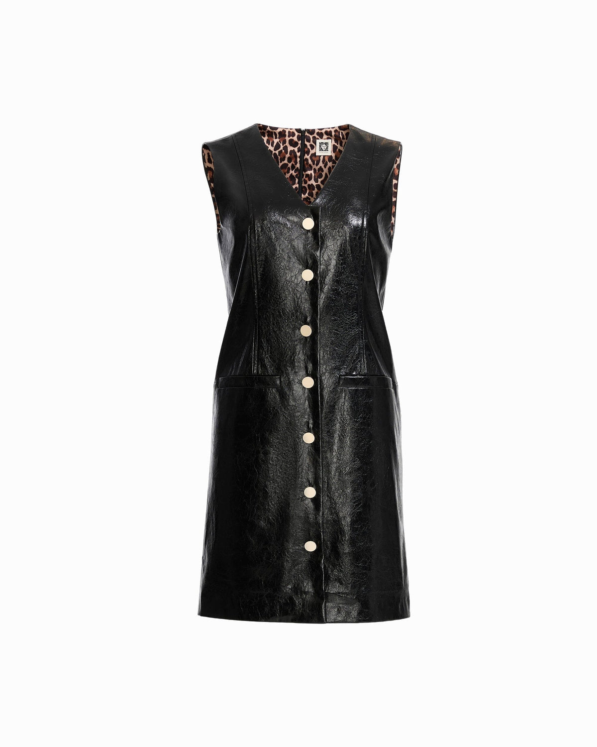 Anne Klein Leather Vest Dress