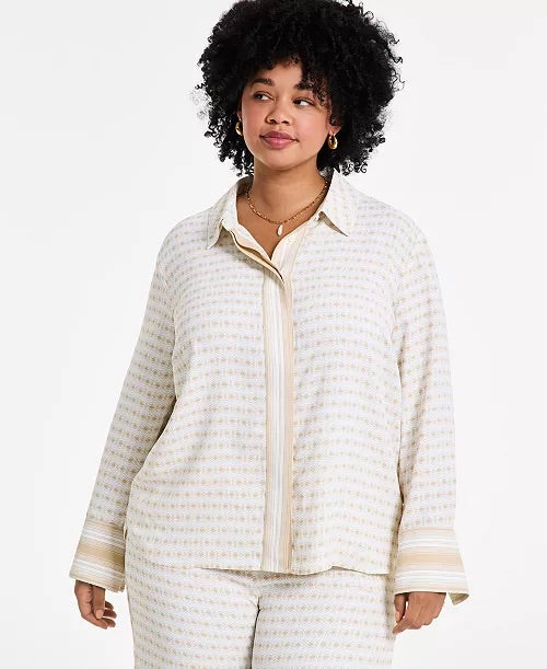 Vince Camuto Plus Size Long-Sleeve Blouse