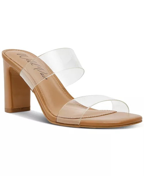 Wild Pair Zandria Clear Vinyl Dress Heels