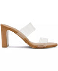 Wild Pair Zandria Clear Vinyl Dress Heels