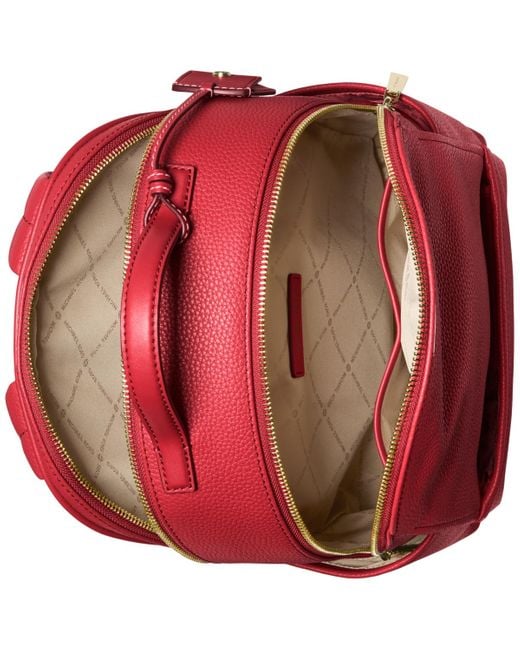 Michael Kors Red Leather Backpack